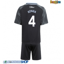 Maglie da calcio Aston Villa Ezri Konsa #4 Seconda Maglia Bambino 2025-26 Manica Corta (+ Pantaloni corti)